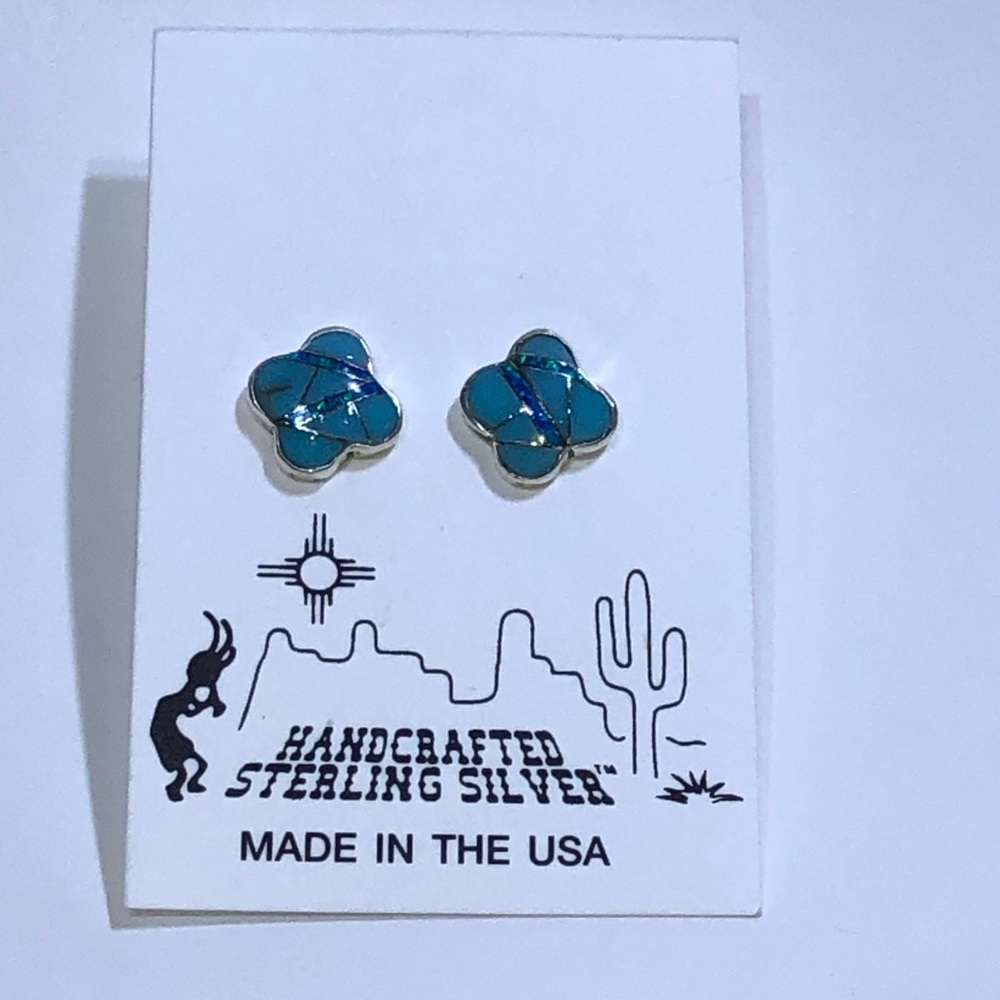 Sterling silver earrings with turquoise